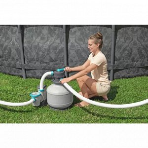 Каркасный бассейн Bestway 610 х 132 см "APX 365", 32695л, песочный фильтр-насос, лестница, тент, полисферы