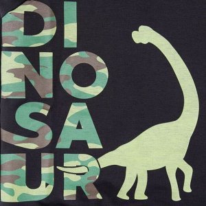 Худи для мальчика "Динозавр", чёрная, р-р 30 (98-104 см) 3-4 г 100 % хл