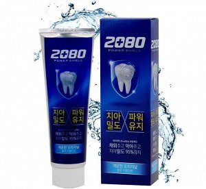 Защитная паста со вкусом мяты Dental Clinic 2080 Power Shield Blue Double Mint, 140г