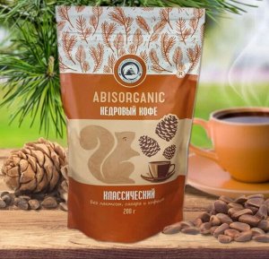 Кедровый кофе Abisorganic классический без сахара и кофеина (200 г)