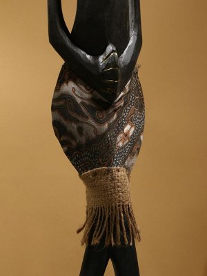 Сувенир интерьерный «Абориген», 19x14x100 см, дерево, чёрный