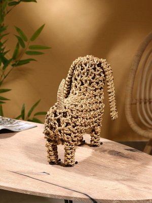 Сувенир плетёный «Такса», 45x20x27 см, сиграсс