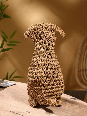 Сувенир плетёный «Собака», 45x28x46х см, сиграсс, светлый