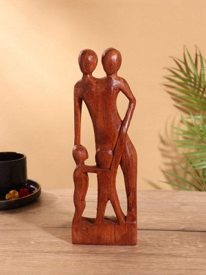 Сувенир «Семья», 11x4x31 см, дерево