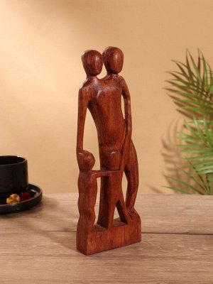 Сувенир «Семья», 11x4x31 см, дерево