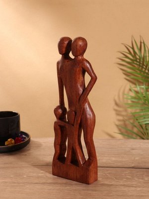 Сувенир «Семья», 11x4x31 см, дерево
