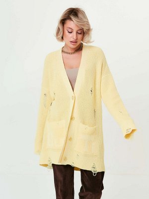 3849 Кардиган женский цвет жёлтый