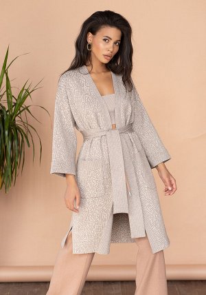 3740 Кардиган женский цвет бежевый