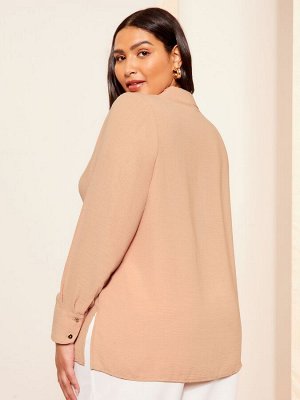 Рубашка свободного кроя с длинными рукавами Curves Like These