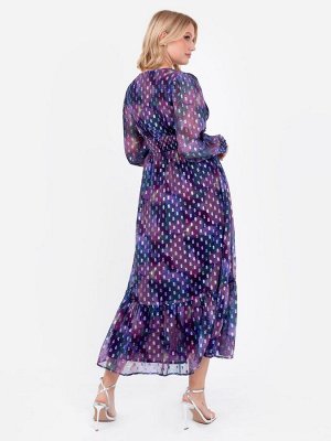 Платье мидакси Lovedrobe Purple на пуговицах спереди с металлической отделкой