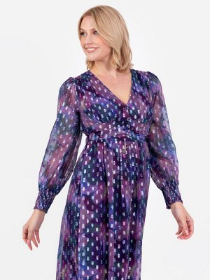 Платье мидакси Lovedrobe Purple на пуговицах спереди с металлической отделкой