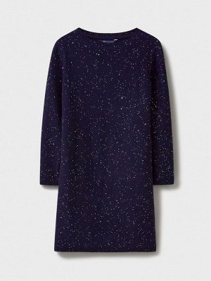 Синее трикотажное платье Crew Clothing с блестками