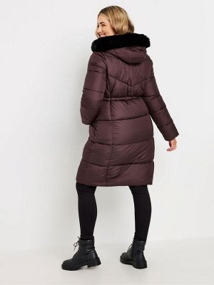 M&Co стеганое пальто с капюшоном из искусственного меха