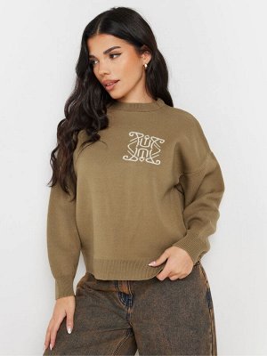 Вязаный джемпер PixieGirl Petite Contrast Swirl