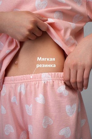 Хлопковая пижама для девочки с шортами Happyfox