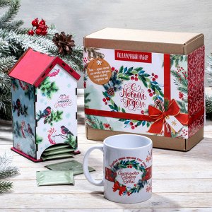 Подарочный набор: чайный домик и кружка «С новым годом»