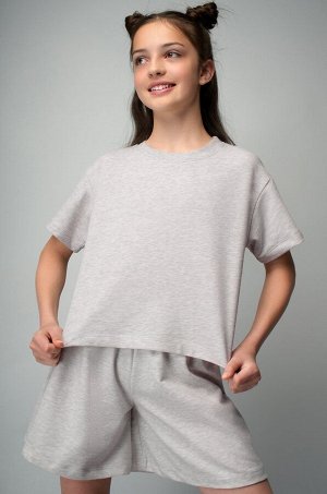 Костюм из футера для девочки оверсайз Happyfox