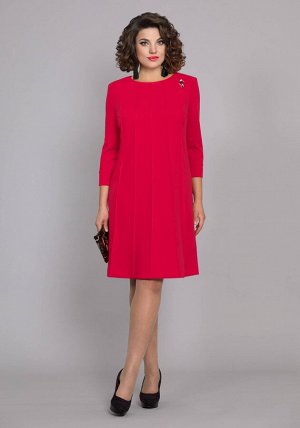 Платье Платье Galean Style 690 красный 
Состав ткани: ПЭ-95%; Спандекс-5%; 
Рост: 164 см.

Ткань: трикотажный креп  длина платья: 96 см  длина рукава: 51 см