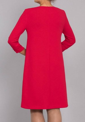 Платье Платье Galean Style 690 красный 
Состав ткани: ПЭ-95%; Спандекс-5%; 
Рост: 164 см.

Ткань: трикотажный креп  длина платья: 96 см  длина рукава: 51 см