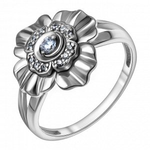 Кольцо из серебра с фианитом с115939