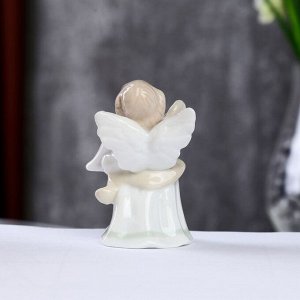 Сувенир керамика "Ангел со скрипкой" цветной 8х4х4,5 см