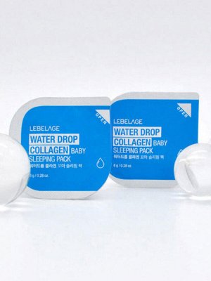 Lebelage Ночная маска для повышения эластичности кожи лица с коллагеном / Water Drop Collagen Baby Sleeping Pack, 8 г