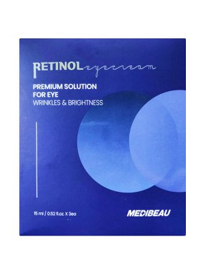 MEDIBEAU Крем для кожи вокруг глаз с ретинолом Premium Retinol Eye Cream, 15 мл x 3 шт.