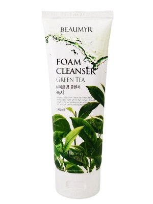 BEAUMYR Пенка для умывания с экстрактом зеленого чая / Green Tea Foam Cleansing, 180 мл