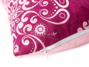 Наволочка "Розовый фламинго" декоративная на молнии трикот 40х40