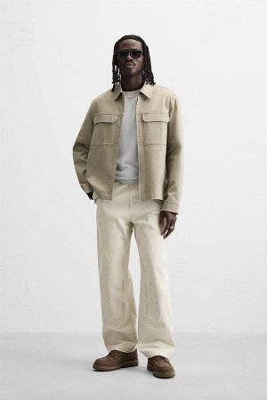 Жакет ЦВЕТ как на первом фото Свободная рубашка с застежкой-молнией (RELAXED-FIT-OVERSHIRT MIT REISSVERSCHLUSS) Верхняя рубашка свободного кроя из хлопковой смеси. Воротник с лацканами и длинные рукав