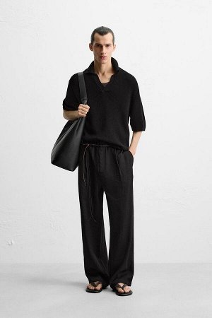 Трикотаж ЦВЕТ как на первом фото РУБАШКА ПОЛО С ТРИКОТАЖНОЙ СТРУКТУРОЙ (POLOSHIRT MIT STRICKSTRUKTUR) Рубашка-поло прямого кроя из трикотажной ткани с добавлением хлопка. Воротник-лацкан с разрезом сп