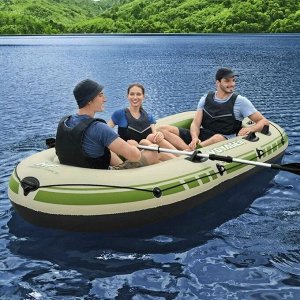 Надувная лодка Bestway "Voyager X3" 3х местная 294 x 137см, весла, насос, подушки, сумка, до 360 кг