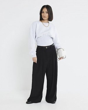 Серая толстовка с корсетным подолом Petite Grey