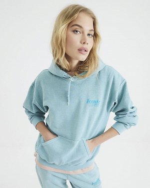 Зеленая толстовка с капюшоном с длинными рукавами Iconic