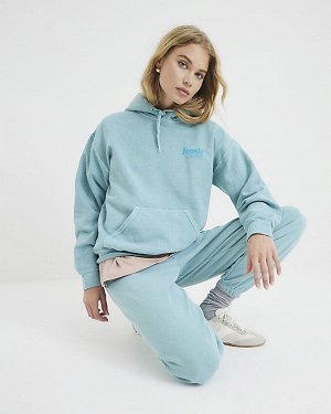 Зеленая толстовка с капюшоном с длинными рукавами Iconic