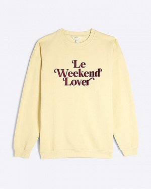 Желтая толстовка Le Weekend с длинным рукавом