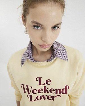 Желтая толстовка Le Weekend с длинным рукавом