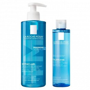 Ля Рош Позе Набор: очищающий гель 400 мл + тоник 200 мл (La Roche-Posay, Effaclar)