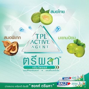Тайская зубная паста для чувствительных зубов Lion Salz Triphala Green Process Hypertonic Salt, 90 гр. Таиланд