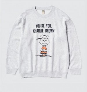 Унисекс UT PEANUTS толстовка с длинными рукавами и принтом Snoopy 477858 серая