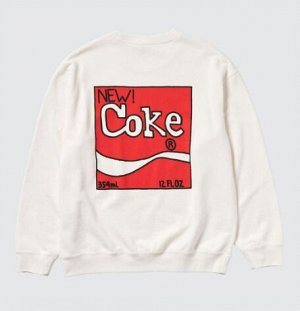 Унисекс UT Keith x coke толстовка с длинным рукавом с принтом 477981 белая