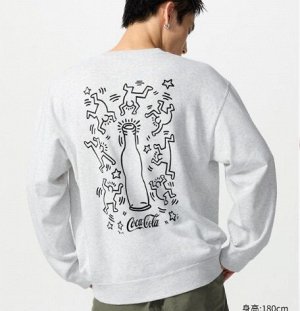 Унисекс UT Keith x coke толстовка с длинным рукавом с принтом 477982
