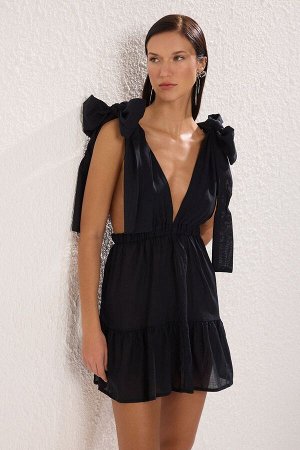 Пляжное платье из мини-ткани, 100% хлопок