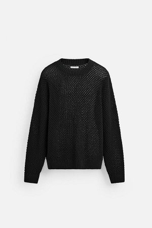 Трикотаж ЦВЕТ как на первом фото Свитер с ажурным узором (PULLOVER MIT LOCHMUSTER) Свитер свободного кроя из ажурной фактурной ткани. Круглый вырез и длинные рукава. Ребристые манжеты. СОСТАВ МАТЕРИАЛ