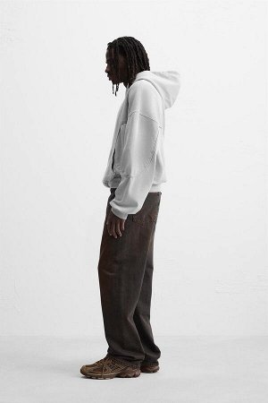 Свитшот ЦВЕТ как на первом фото ТОЛСТОВКА С ЭФФЕКТОМ ПОТЕРТОСТИ, СВОБОДНОГО КРОЯ (SWEATSHIRT IN VERWASCHENER OPTIK, BOXY FIT) Толстовка свободного кроя. Высокий воротник и длинные рукава. Передние кар