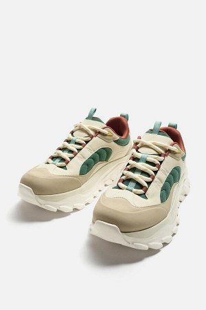 Обувь ЦВЕТ как на первом фото ШИРОКИЙ ТУФЕЛЬ (SCHUH MIT WEITEM SCHNITT) Спортивная обувь. Верхний материал в комбинации материалов. Широкая зубчатая подошва с нерегулярным рисунком. СОСТАВ МАТЕРИАЛА, 