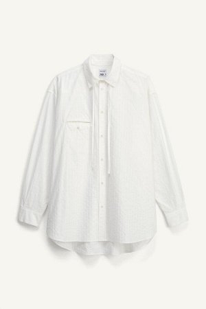 Жакет ЦВЕТ как на первом фото РУБАШКА OVERSIZE FIT – ОГРАНИЧЕННАЯ ВЕРХНЯЯ ...РУБАШКА – ОГРАНИЧЕННАЯ ВЕРСИЯ (OVERSIZE-FIT-OVERSHIRT – LIMITED EDITION) Рубашка свободного кроя из структурированной хлопк