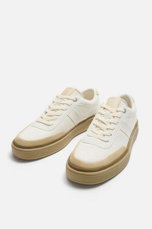 Обувь ЦВЕТ как на первом фото КРОССОВКИ С ПОДОШВОЙ КОНТРАСТНОГО ЦВЕТА (SNEAKER MIT SOHLE IN KONTRASTFARBE) Кроссовки в стиле ретро. Верхний материал выполнен из разных материалов. Контрастная подошва.