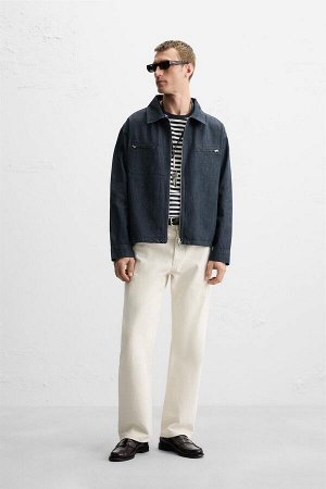 Жакет ЦВЕТ как на первом фото КУРТКА СТАНДАРТНОГО КРОЯ НА МОЛНИИ (REGULAR FIT JACKE MIT REISSVERSCHLUSS) Куртка прямого кроя из хлопчатобумажной ткани. Воротник-лацкан и длинные рукава. Нагрудные карм