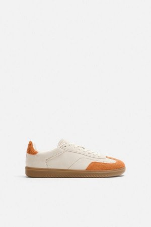 Обувь ЦВЕТ как на первом фото КОЖАНЫЕ КРОССОВКИ С КОНТРАСТНОЙ ПОДОШВОЙ (SNEAKER AUS LEDER MIT KONTRASTSOHLE) Кроссовки в стиле ретро. Верх из замши. Контрастная подошва. СОСТАВ МАТЕРИАЛА, ИНСТРУКЦИИ П